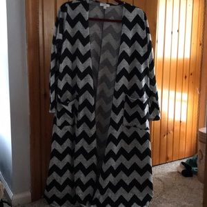 Lularoe Sarah cardigan with chevron print